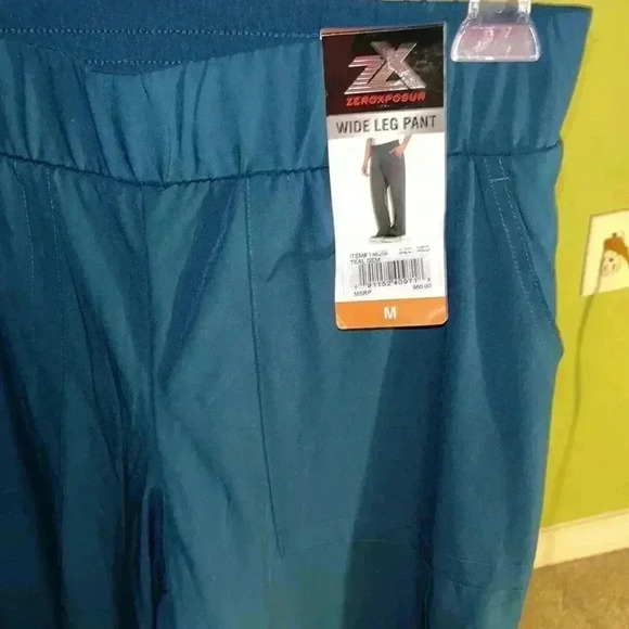 🆕 ZeroXposur Teal Wide Leg Exercise Pant Size Medium - Picture 3 of 7